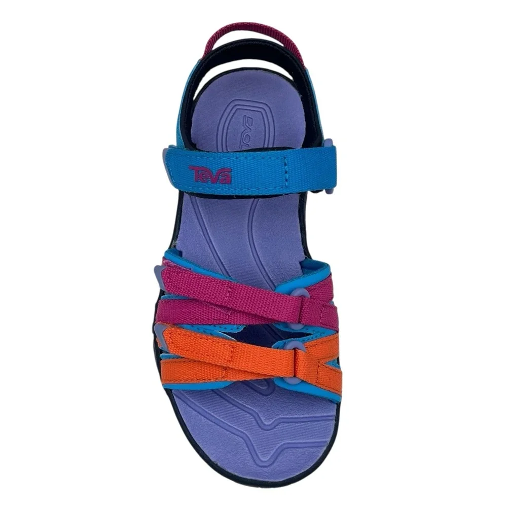 Teva Tirra Little Girls Sport Sandal Size 11 Blue Rose Multi Open Toe Adjustable